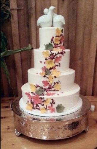 Fall Leaves 4 tier cake