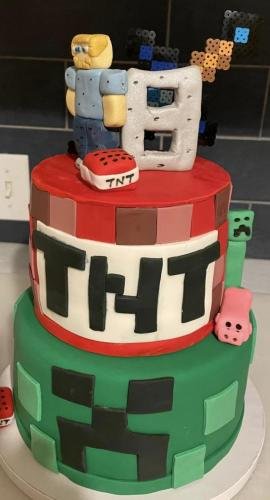 Minecraft 2 tier cake