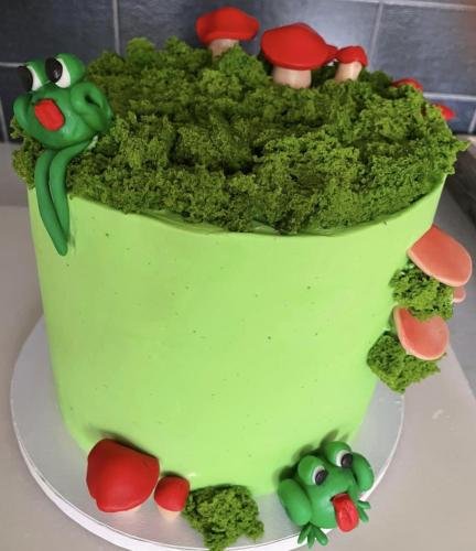 Frog and Moss cake
